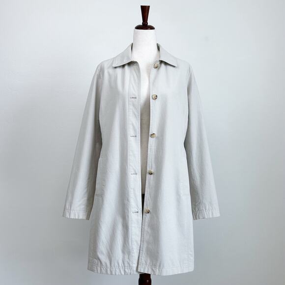 Eddie Bauer Women's Relaxed Fit Beige Trench Coat - Picture 4 of 9